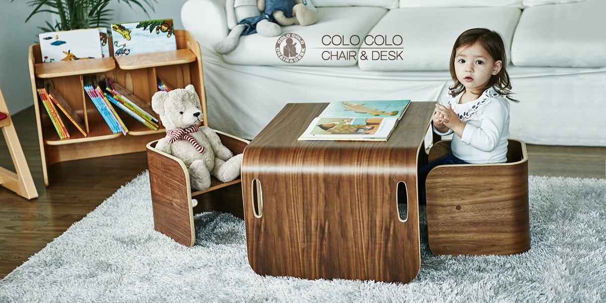 ColoColo Chair & Desk : HOPPL（ホップル）｜ベビー用品のチェアとキッズデスクなどの木製品